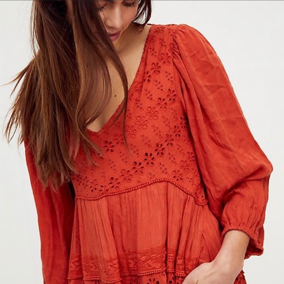 Free People Mockingbird Eyelet Embroidered Dress - Picture 2 of 3